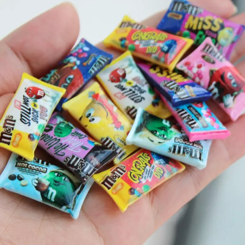 1/6 Miniature Dollhouse Snack Mini Chocolate Bean Model Food for BJD Doll Kitchen Accessories Toys for Girl - Image 3