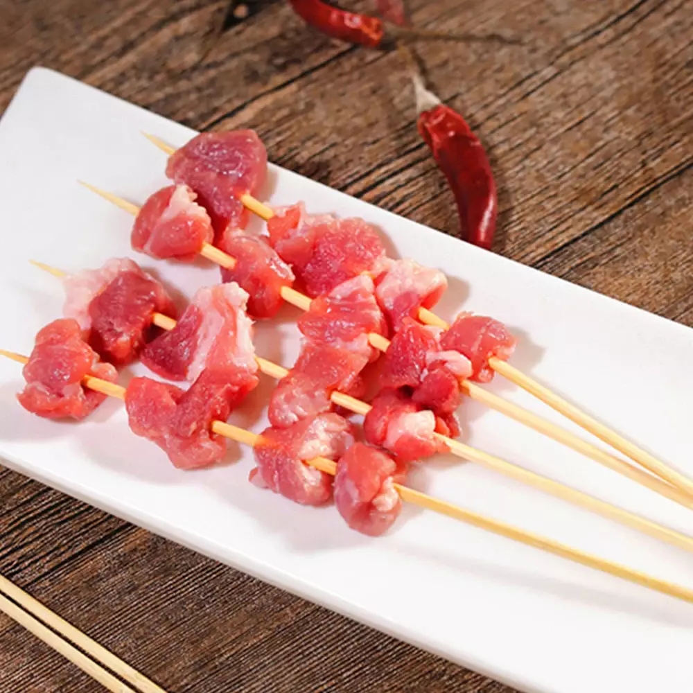 Bamboo Stick Food Grade Bamboo Skewer Sticks Disposable Natural Wood Long Sticks for Barbecue Party Buffet Food Fruit BBQ Tools - Image 4