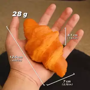 1pc Realistic Artificial Croissant Fake Food Simulation Waffle Model Toy Muffin Bread Display Window Props Photo Birthday Gift - B