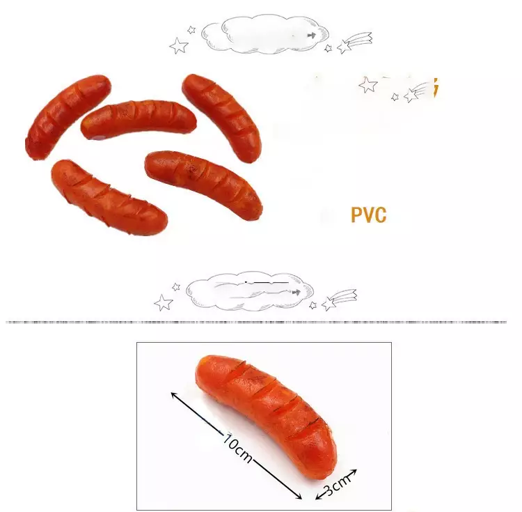 Simulated barbecue sausage hotdog Artificial Foods sausage kindergarten play Decorative Toys food model photography props - Image 2