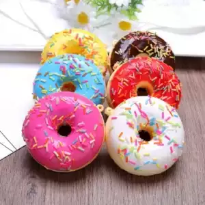 1/6pcs Donut Imitation Dessert Food for Decoration Display Window Display, Kitchen Display Party Gift Decor Hanging Ornaments