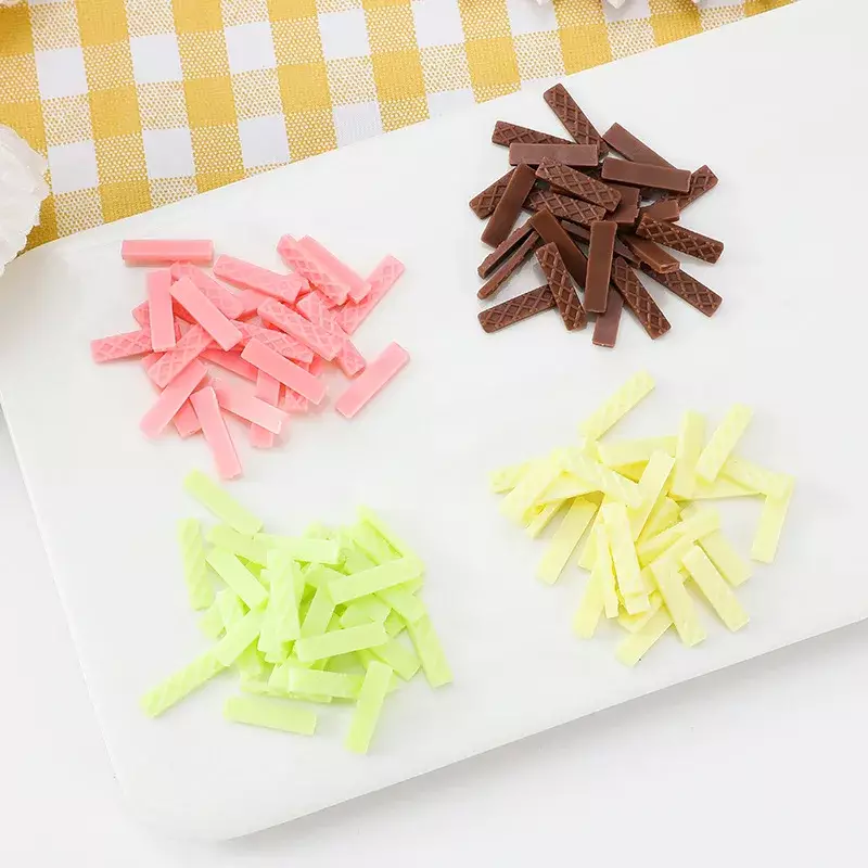 Fake Mini Wafer Chocolate Biscuit, Simulation Food, Photography Props, Home DIY Craft Decoration, 100Pcs Lot
