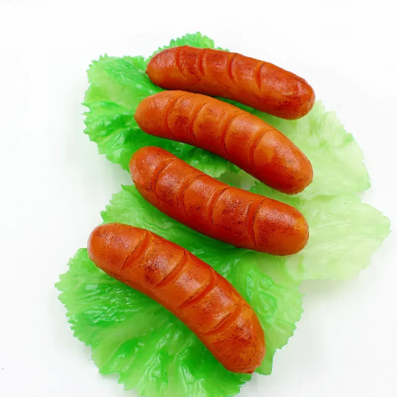 Simulated barbecue sausage hotdog Artificial Foods sausage kindergarten play Decorative Toys food model photography props
