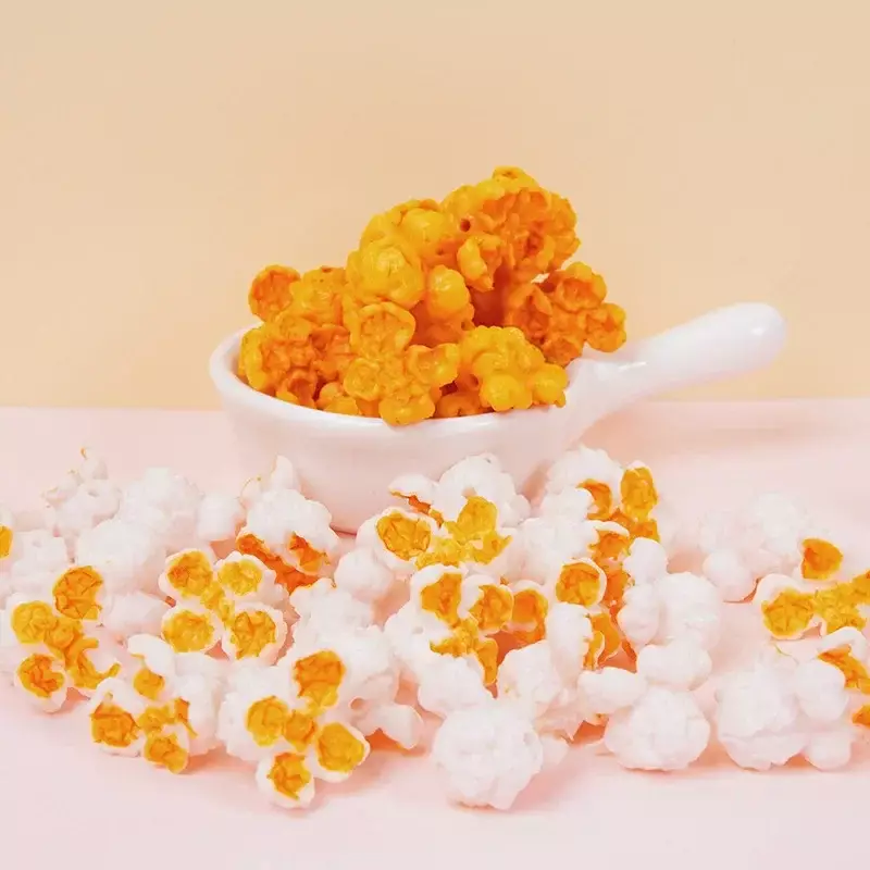 Artificial Popcorn Corn Model Fake 3pcs Foods Puffed Simulation Food Model PVC Play Home Decor Decorations Scale - Image 3