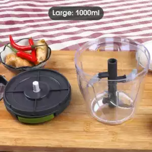 600/1000ml Manual Food Chopper Hand Pull String Vegetable Cutter Onions Garlic Chopper Fruits Herbs Nuts Kitchen Food Processor - 1000ml