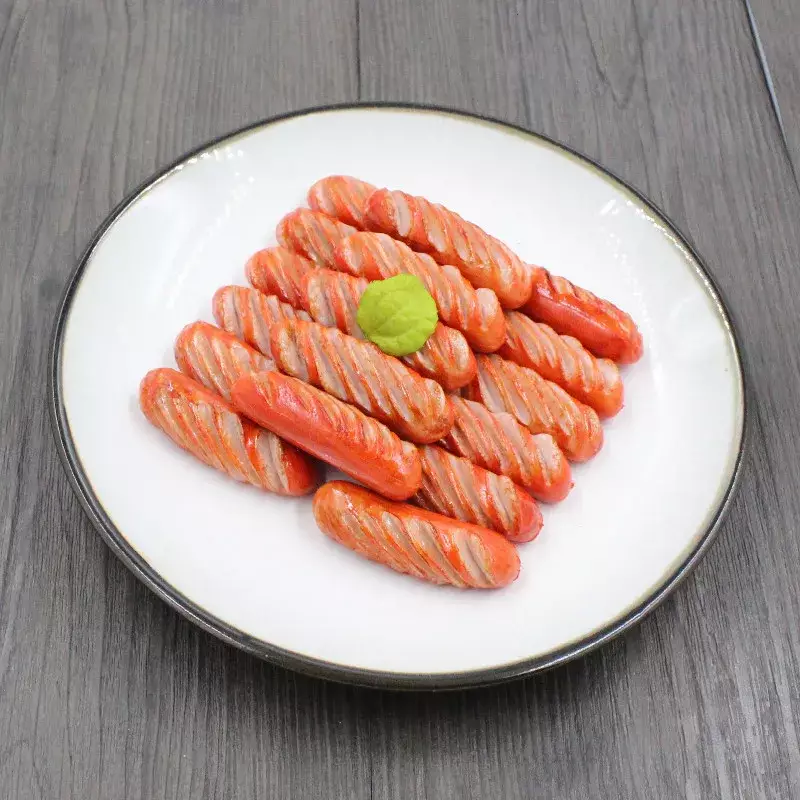 1Pc Simulation Hot Dog Grilled Sausage Model Fake Food Barbecue Restaurant Window Decor Photography Props Kids Playing House Toy - Image 4