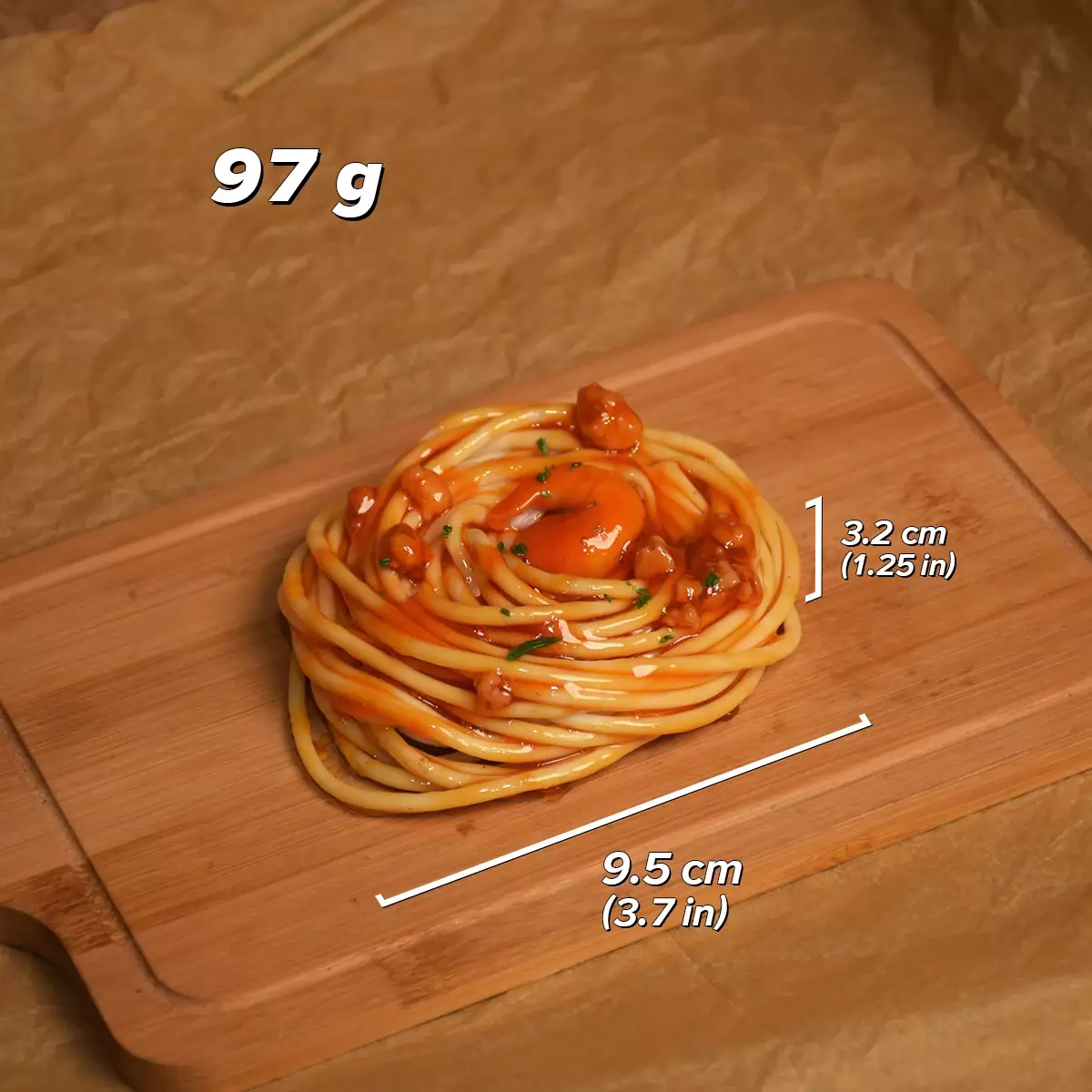 1PC Realistic Artificial Fake Food Simulate Model Spaghetti Meat Sauce Shrimp Noodles Restaurant Display Photo Video Game Props - Image 3