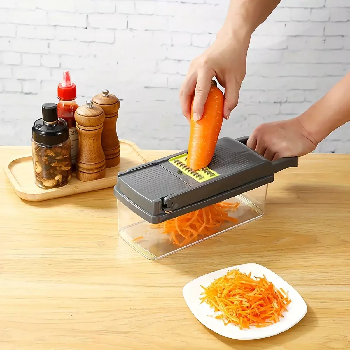 14pcs Vegetable Chopper Multifunctional Fruit Slicer Manual Food Grater Vegetable Slicer Cutter With Container Kitchen Gadgets - Image 3
