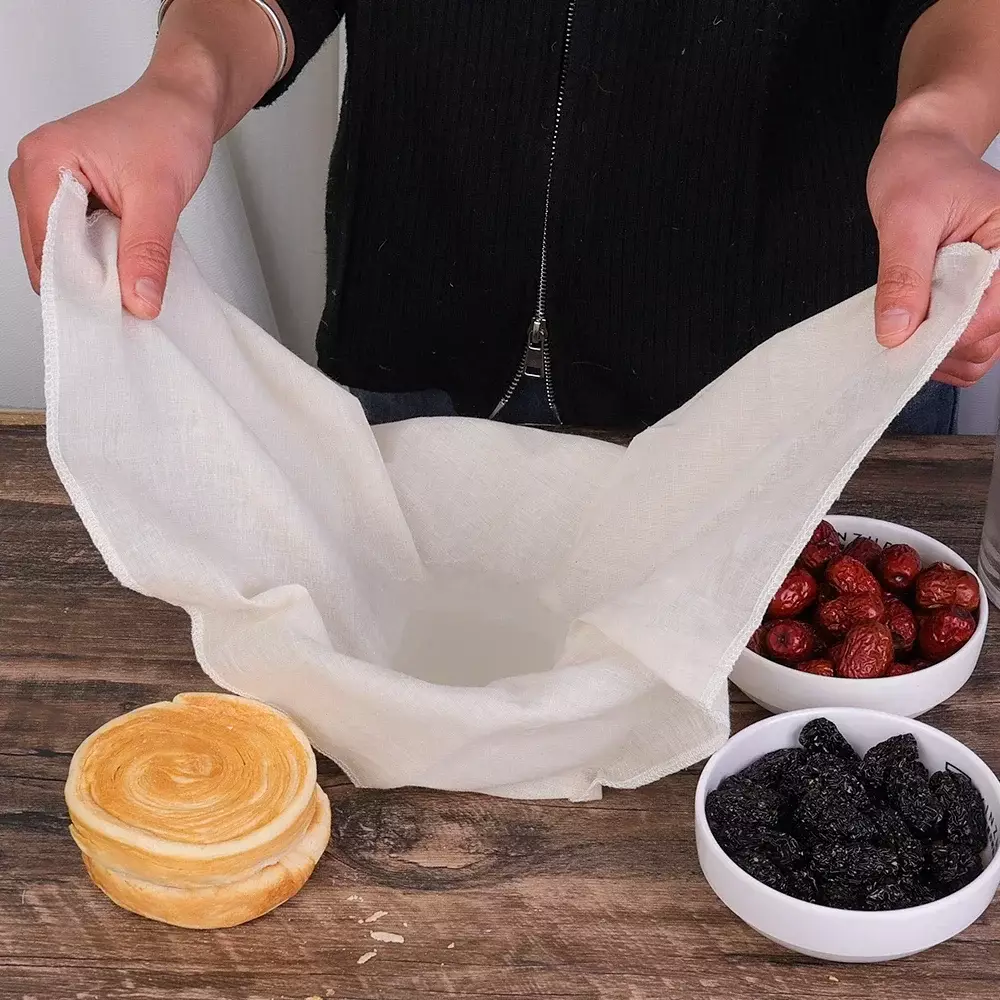 5/1PC Filter Cloth Reusable Cotton Fiber Mesh Strainer Cheese Beer Tofu Homebrew Filter Cloth Kitchen Food Ferment Strainer Tool - Image 2