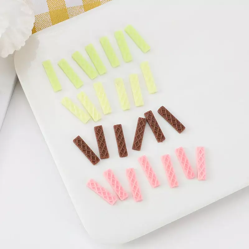 Fake Mini Wafer Chocolate Biscuit, Simulation Food, Photography Props, Home DIY Craft Decoration, 100Pcs Lot - Image 2