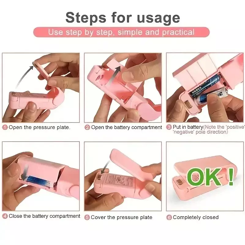 Mini Heat Bag Sealing Machine Package Sealer Bags Thermal Plastic Food Bag Closure Portable Sealer Packing Kitchen Accessories - Image 4