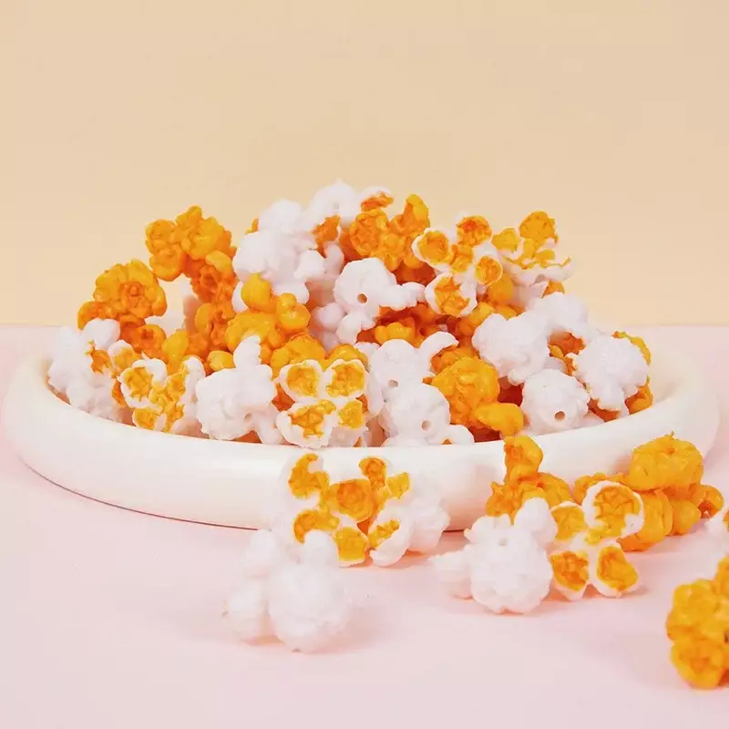 Artificial Popcorn Corn Model Fake 3pcs Foods Puffed Simulation Food Model PVC Play Home Decor Decorations Scale - Image 2