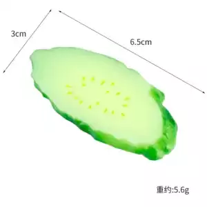Simulation Cucumber Slices Artificial Vegetable Fruit Fake Food Restaurant Display Window Ornament Photography Props Home Decor - 01, 10PC