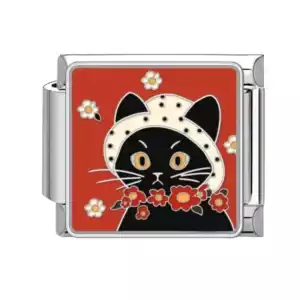 Cartoon Charm Rose Tulip Corgi Cat Italian Charm Links Fit 9mm Bracelet Stainless Steel DIY Jewelry Making Valentine'S Day Gift - A24