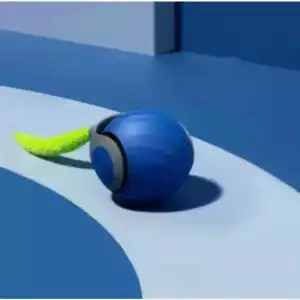 Cats Interactive Ball Toys, Automatic Rolling Ball with Faux Tail,USB Rechargeable SmartElectric Pet Toy for Teaser and Training - Blue