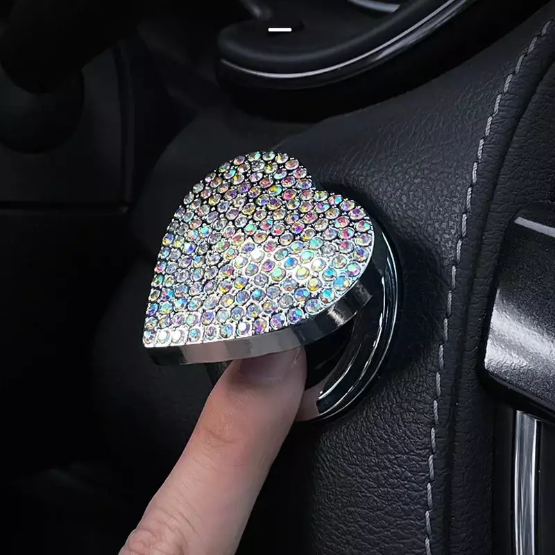 Crystal Engine Ignition Onekey Start Stop Push Button Switch Protective Cover Bling Girls Auto Accessories Car Interior Decor - Image 4