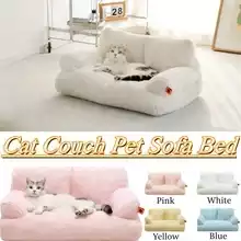 Pet Couch Bed,Washable Cat Beds for Medium Small Dogs & Cats, Durable Dog Beds with Non-Slip Bottom, All-season Fluffy Cat Couch