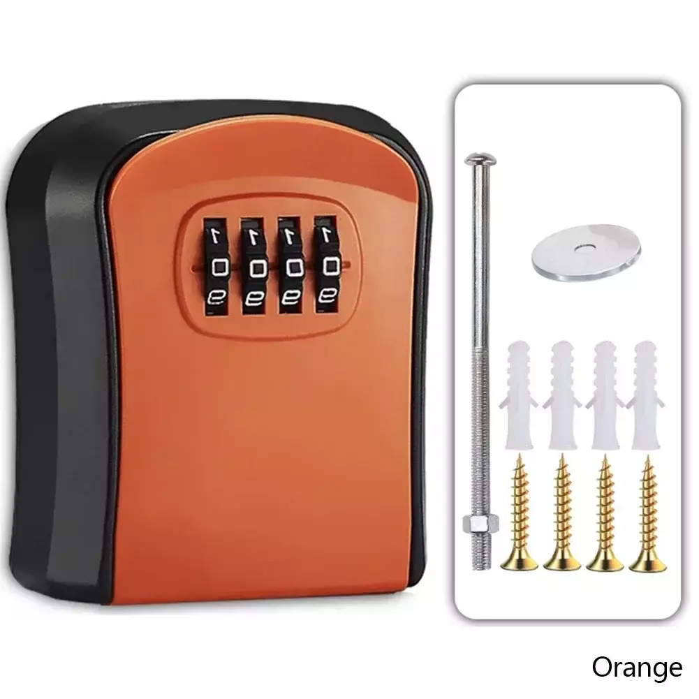 Lock Key Storage Box Wall Mount Outdoor Lock Box for House Keys Key Safe with Combination Lock 5 Key Capacity - Image 3