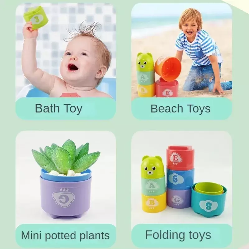 Kid Brain Response Battle Fold Cup Hand Speed Competition Fold Cup Baby Stack Game Early Education Puzzle Train Board Games Toy - Image 4