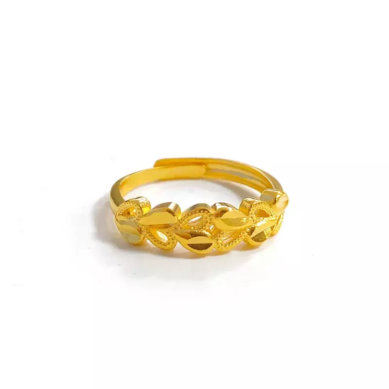 100% 18K Gold Jewelry rings for Women Wedding rings Bohemia Engagement Irregular Anillos Mujer18 K Gold Box