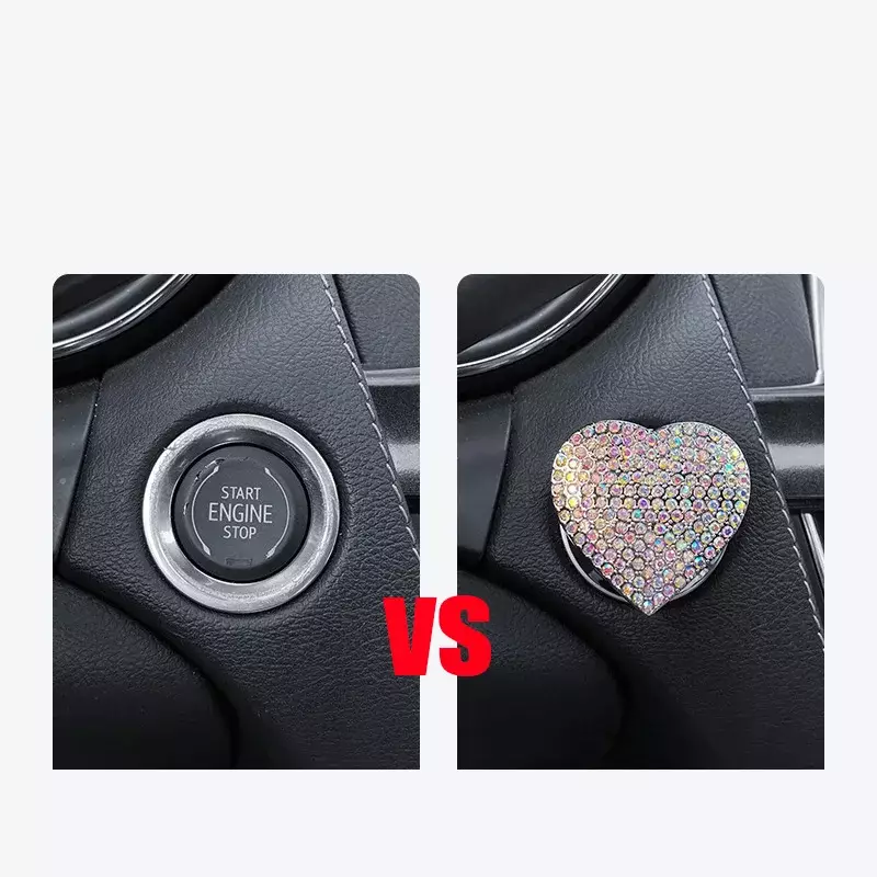 Crystal Engine Ignition Onekey Start Stop Push Button Switch Protective Cover Bling Girls Auto Accessories Car Interior Decor - Image 3