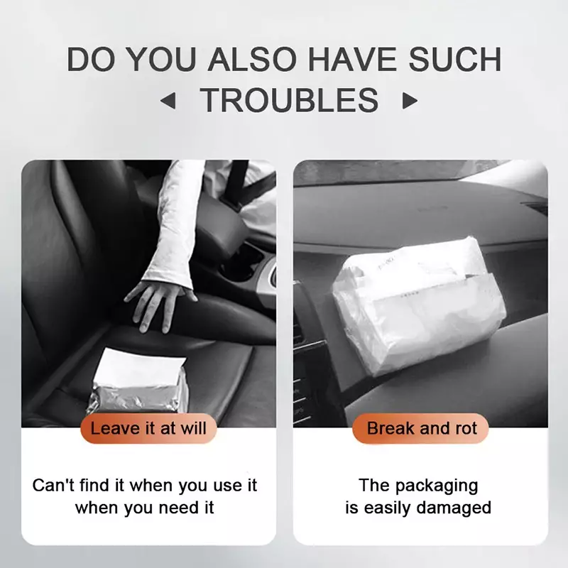 SEAMETAL Car Sunshade Plate Tissue Box Universal Auto Interior Paper Towel Storage Bag Carbon Fiber Sun Visor Tissue Boxes - Image 3