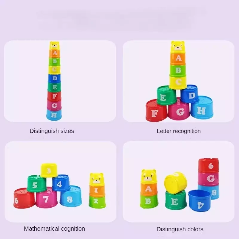 Kid Brain Response Battle Fold Cup Hand Speed Competition Fold Cup Baby Stack Game Early Education Puzzle Train Board Games Toy - Image 3