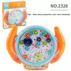 3D Creative Puzzle Maze Magic Transparent Puzzle Speed Cube Rolling Ball Magic UFO Maze Toys For Children Stress Reliever Toys - Orange Random
