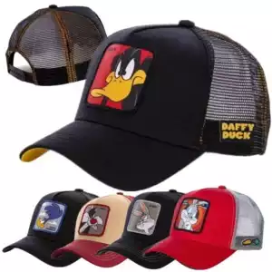 Hot Sale Unisex Anime Cartoon Cap High Quality Embroidered Patch Draw Baseball Cap Male Female Trucker Hat Mesh Hats Sun Hat