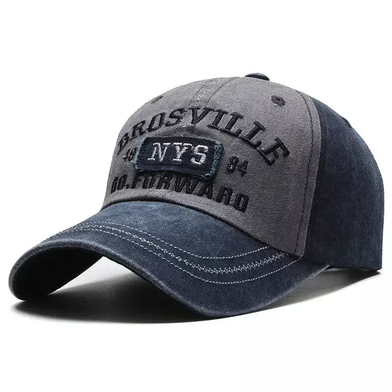 Four Seasons Men's Baseball Cap Casual Wash Embroidered Cap Curved Brim Bowler Sun Hat Official Website - Image 2