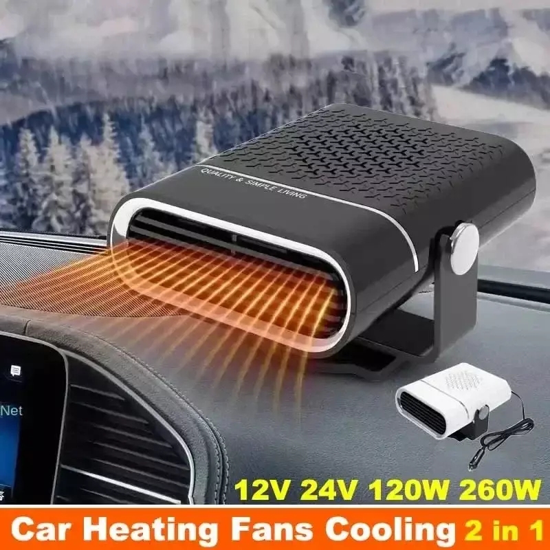12V 24V 120W 260W Defrosting Heater Mini Cooling 2 in 1 Car Heating Fans Electric Autonomous Windshield Defroster Demister - Image 2