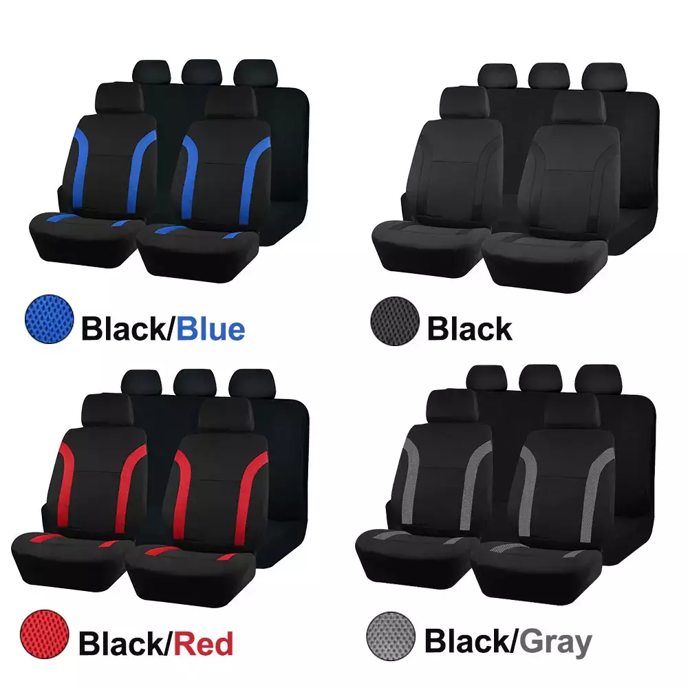 Universal Breathable Car Seat Covers Air Mesh Fabric Splicing With Polyester Fabric Fit For Most Car Suv Accessories Interior - Image 3