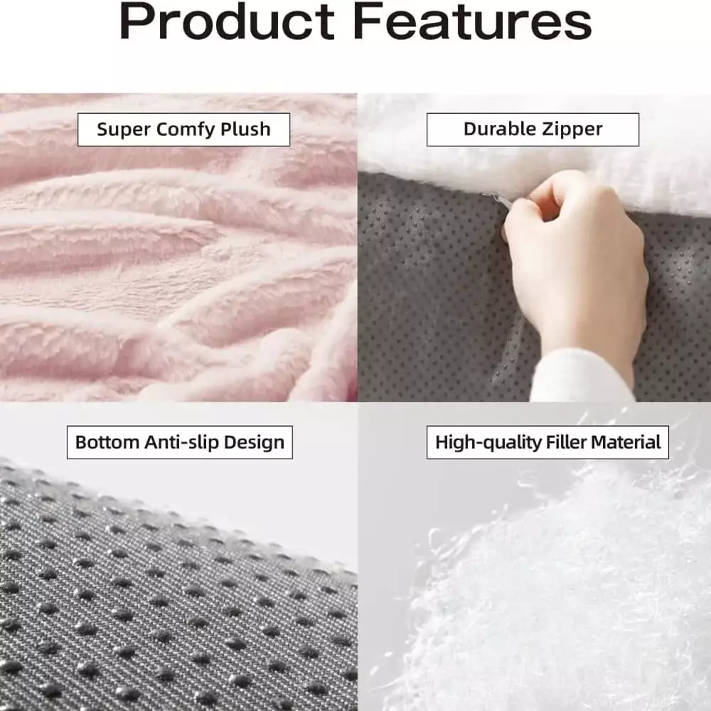 Pet Couch Bed,Washable Cat Beds for Medium Small Dogs & Cats, Durable Dog Beds with Non-Slip Bottom, All-season Fluffy Cat Couch - Image 2