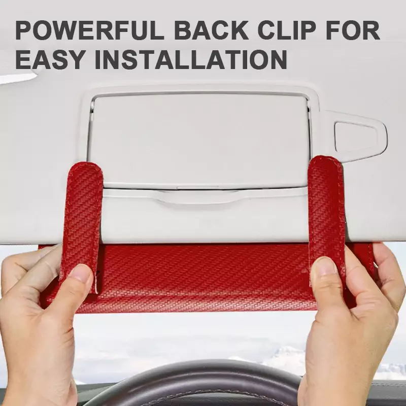 SEAMETAL Car Sunshade Plate Tissue Box Universal Auto Interior Paper Towel Storage Bag Carbon Fiber Sun Visor Tissue Boxes - Image 4