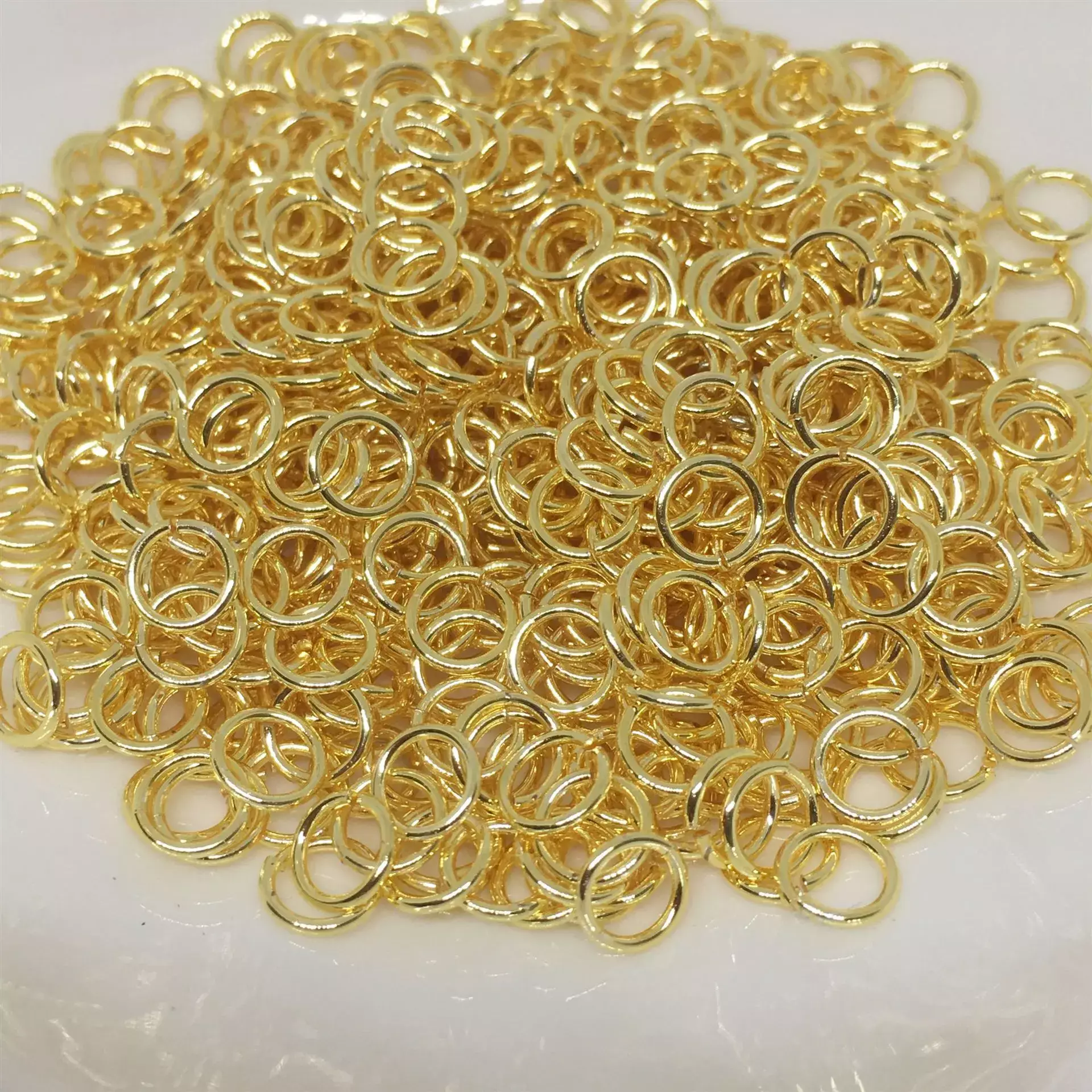 50-200Pcs/lot 14K/18K Real Gold Plated Brass Open Jump Ring Split Connecting Rings For DIY Jewelry Making wholesale Accessories - Image 2