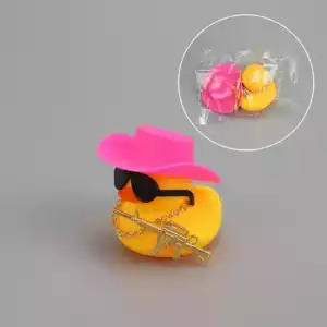 1pc Cute & Cool Duck Shaped Car Interior Decorative Accessory - Pink