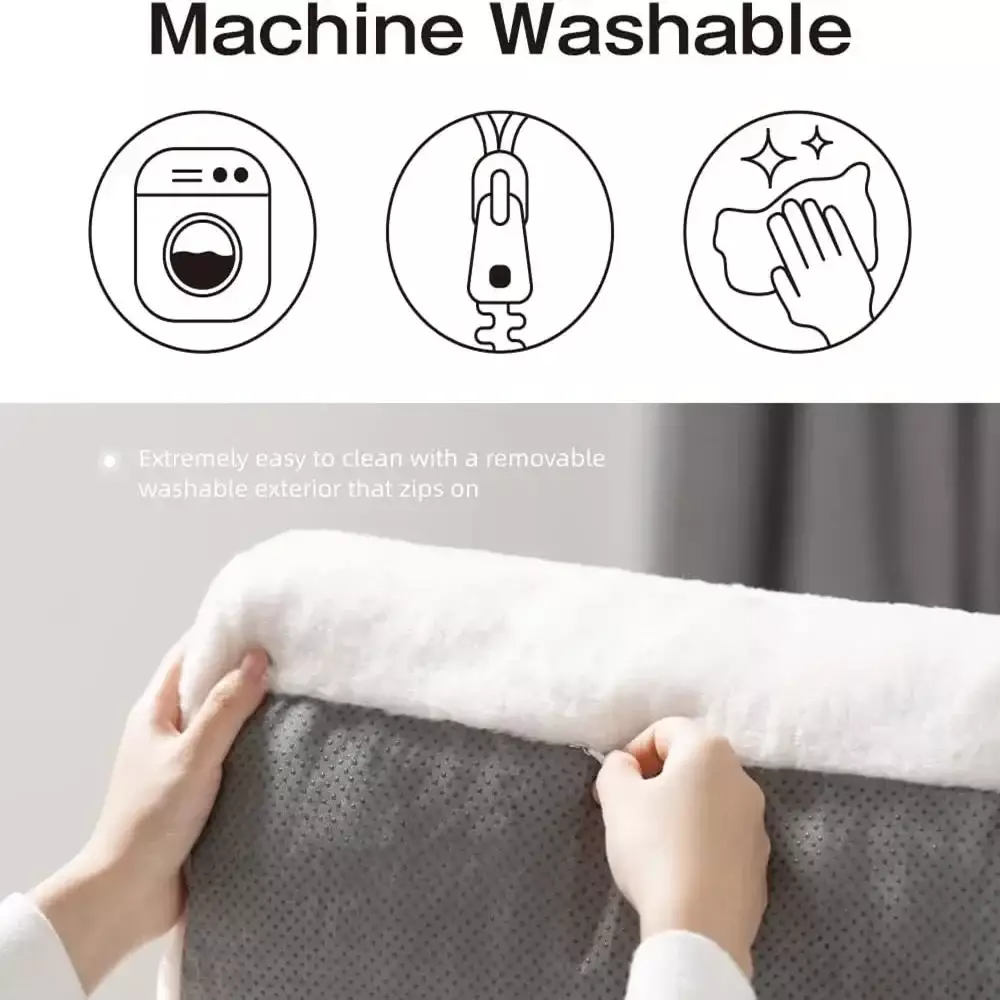 Pet Couch Bed,Washable Cat Beds for Medium Small Dogs & Cats, Durable Dog Beds with Non-Slip Bottom, All-season Fluffy Cat Couch - Image 3