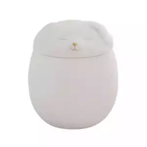 Ceramic Funeral Urn for Pets 200ml Dog/Cat Shape Dog Cat Cremation Urns with Lid Memorials Keepsake Memory Box Dog Supplies - white dog