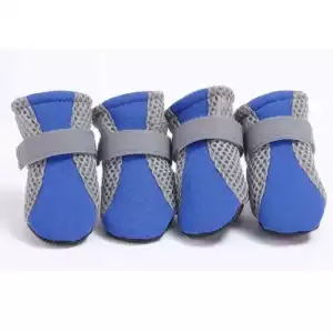 Washable Safe Paw Protectors Mesh with Reflective Stripe for Small Large Dogs Pet Supplies Dog Shoes Pet Rain Boots Dog Boots - Blue, XL