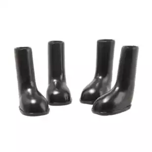 4Pcs Comfortable Waterproof Pet Dog Shoes Stretchy Non Slip Pet Paws Protective Reusable Breathable Dog Rain Boots Hot Pavement - Black, L