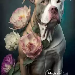Pit Bull 5D Diamond Painting Pet Dog Portrait Hand Decor Diy Diamond Embroidery Cross Stitch Mosaic Home Wall Decor Child Gift - 18, AB Round 60X45cm