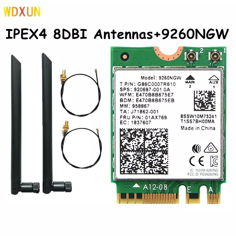 Wireless 2030Mbps 2.4G/5Ghz M.2 Network Wifi Card For 9260 AC 9260NGW 802.11ac Bluetooth 5.0 Laptop Deskktop Windows 10 ac9260 - Image 3