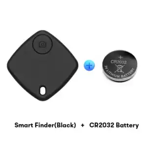CUSAM Tuya Smart Tag Mini GPS Tracker Key Bag Child Pet Finder Location Record Wireless Bluetooth Anti-lost Alarm - Black with Battery